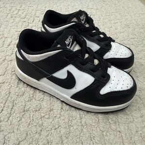 Nike Court Kids Black and White Low-Top Sneakers